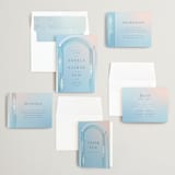 "Frozen" - Save the Dates in Aqua by Lori Wemple - Matching Invitation Suite
