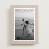 "Stamp" - Save the Dates in Taupe by Claire - Front