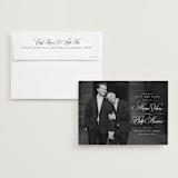 "Grand" - Save the Dates in Newspaper by Lea Delaveris - Save the Date with Envelope