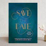 "Gilded Elegance" - Save the Dates in Peacock by Simona Camp - Front