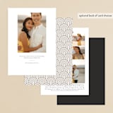 "Threshold" - Save the Dates in Cream by Hooray Creative - Back of Card Options