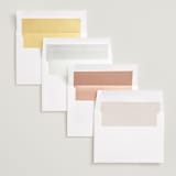 "Simply Modern" - Save the Dates in Vanilla by Lea Delaveris - Envelope Liner Options
