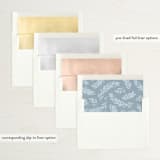 "His & Hers" - Save the Dates in Snow by Hooray Creative - Envelope Liner Options