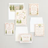 "Giardino" - Save the Dates in Flame by Pati Cascino - Matching Invitation Suite