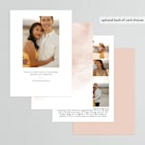 "Watercolor Corner" - Save the Dates in Blush by Hooray Creative - Back of Card Options