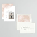 "Watercolor Corner" - Save the Dates in Blush by Hooray Creative - Assembled