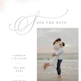 "Watercolor Corner" - Save the Dates in Blush by Hooray Creative - Detail