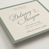 "classic bold border" - Save the Dates in Olive by Cass Loh - Detail
