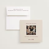"Center Cut" - Save the Dates in Burgundy by Ani Somi - Save the Date with Envelope