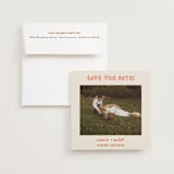 "Modern Outline" - Save the Dates in Hibiscus by Stephanie Heinrich Godbout - Save the Date with Envelope