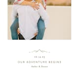 "Let the Adventure begin" - Save the Dates in Latte by Heather Francisco - Detail