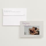 "Modern Display" - Save the Dates in Lavender by Cass Loh - Save the Date with Envelope
