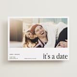 "It's our date" - Save the Dates in Snow by Mere Paper - Front