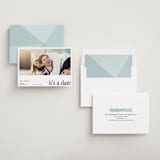 "It's our date" - Save the Dates in Snow by Mere Paper - Assembled