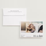 "It's our date" - Save the Dates in Snow by Mere Paper - Save the Date with Envelope