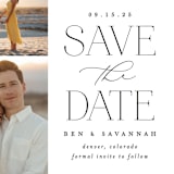 "Simple Romance" - Save the Dates in Pearl by Brooke Chandler - Detail