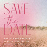 "Wheat Field" - Save the Dates in Magenta by Anna Elder - Detail
