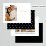 "Simple Modern" - Save the Dates in Onyx by Erin Deegan - Back of Card Options