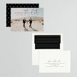 "Simple Modern" - Save the Dates in Onyx by Erin Deegan - Assembled