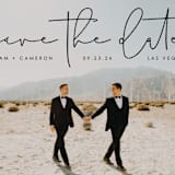 "Simple Modern" - Save the Dates in Onyx by Erin Deegan - Detail