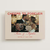 "Bold Cheers" - Save the Dates in Tomato by Sydney Kay - Front