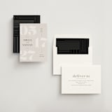 "Ruled" - Save the Dates in Almond by Heather Cairl - Assembled