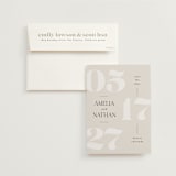 "Ruled" - Save the Dates in Almond by Heather Cairl - Save the Date with Envelope