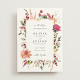 "Lush" - Save the Dates in Magenta by Susan Moyal - Front