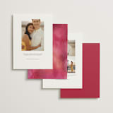"Lush" - Save the Dates in Magenta by Susan Moyal - Back of Card Options
