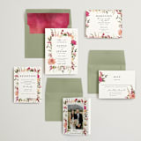 "Lush" - Save the Dates in Magenta by Susan Moyal - Matching Invitation Suite