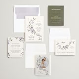 "Sweeping Vine" - Save the Dates in Porcelain by Itsy Belle Studio - Matching Invitation Suite