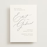 "Scripted Names" - Save the Dates in Pearl by Hooray Creative - Front