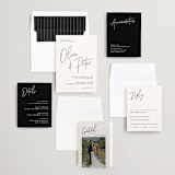 "Signed" - Save the Dates in Champagne by JoAnn Jinks - Matching Invitation Suite
