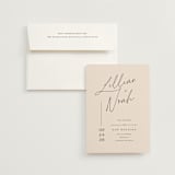 "Modern Aligned" - Save the Dates in Creampuff by Carolyn MacLaren - Save the Date with Envelope