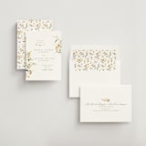 "Fleur" - Save the Dates in Citrine by Everett Paper Goods - Assembled