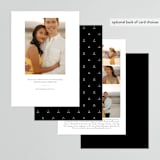 "Simple Modern" - Save the Dates in Onyx by Erin Deegan - Back of Card Options