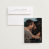 "Because of you" - Save the Dates in Marshmallow by Lea Delaveris - Save the Date with Envelope