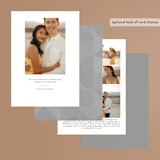 "Square Stamp" - Save the Dates in Cloud by Kelly Williams - Back of Card Options