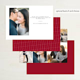 "A Faraway Destination" - Save the Dates in Cranberry by bumble ink - Back of Card Options