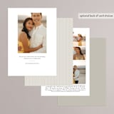 "Stacked Banner" - Save the Dates in Cotton by Amy Kross - Back of Card Options