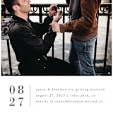 "Stacked Banner" - Save the Dates in Cotton by Amy Kross - Detail