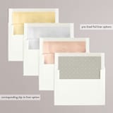 "Stacked Banner" - Save the Dates in Cotton by Amy Kross - Envelope Liner Options