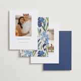 "Irises" - Save the Dates in Natural by Everett Paper Goods - Back of Card Options