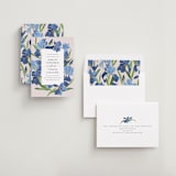 "Irises" - Save the Dates in Natural by Everett Paper Goods - Assembled