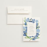 "Irises" - Save the Dates in Lake by Everett Paper Goods - Save the Date with Envelope