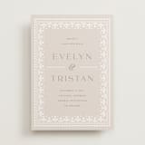 "Lace Trim" - Save the Dates in Cream by Kristen Smith - Front