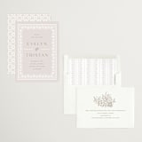 "Lace Trim" - Save the Dates in Cream by Kristen Smith - Assembled