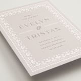 "Lace Trim" - Save the Dates in Cream by Kristen Smith - Detail