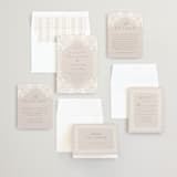 "Lace Trim" - Save the Dates in Cream by Kristen Smith - Matching Invitation Suite