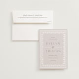 "Lace Trim" - Save the Dates in Cream by Kristen Smith - Save the Date with Envelope